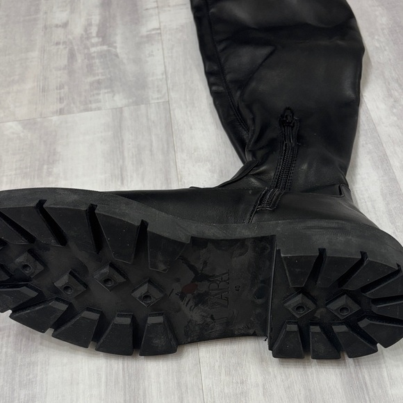 Zara Black Over-the-Knee Boots - Picture 13 of 14
